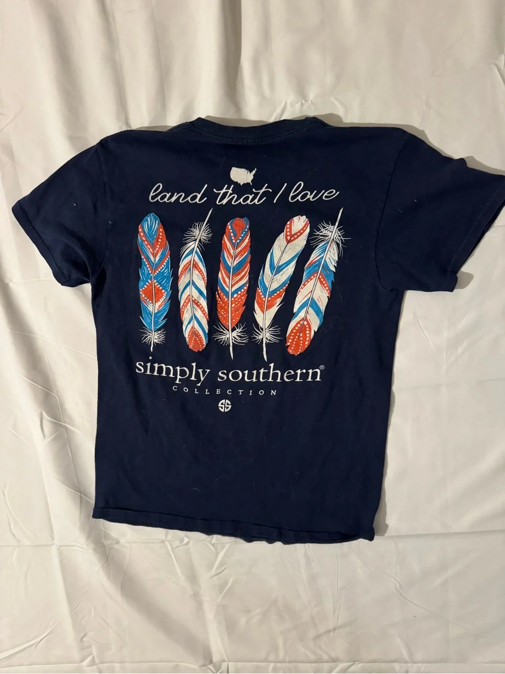 Simply Southern Navy Short-Sleeve Pocket Tee with Chest Logo
